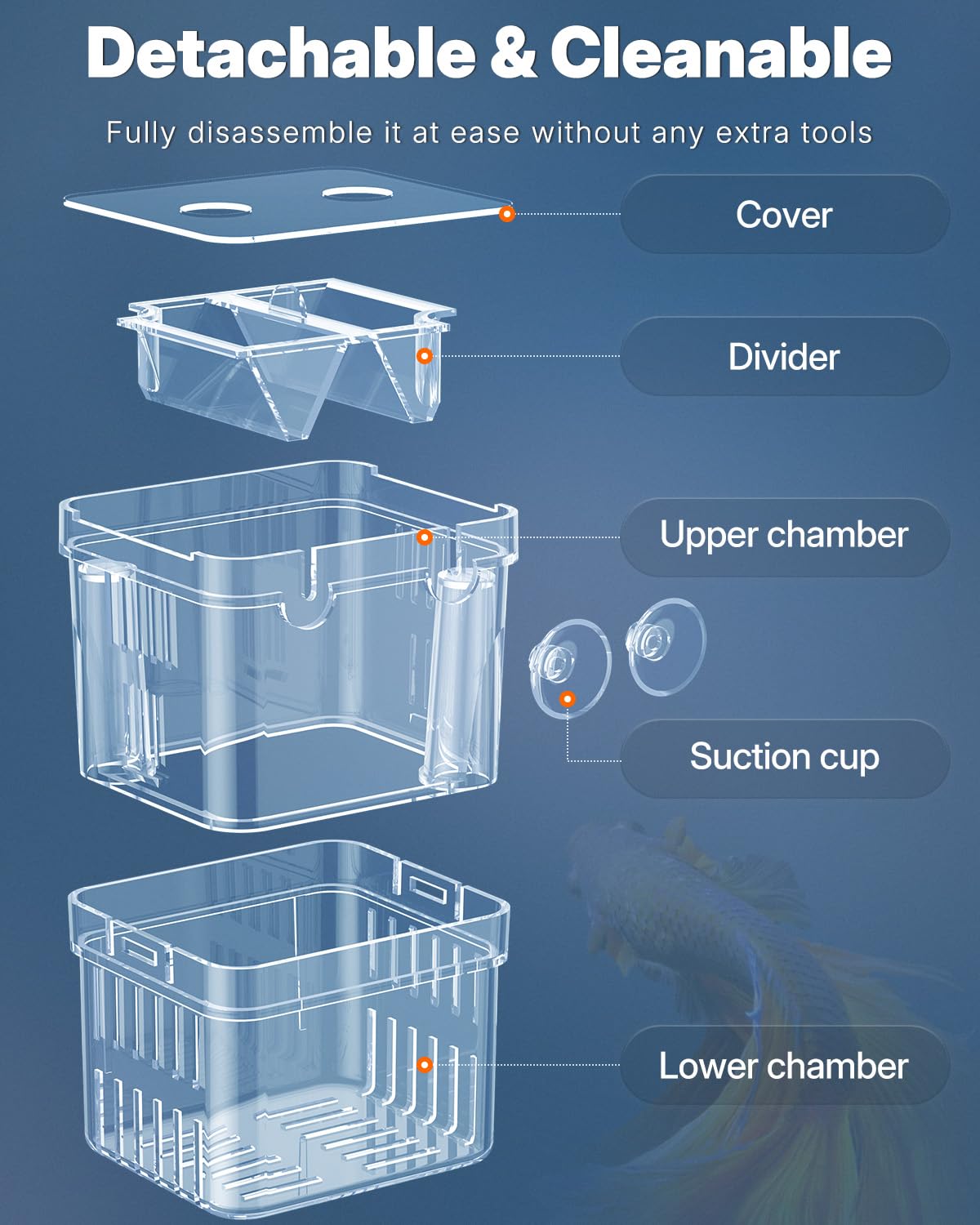 Pawfly breeding box side vents demonstrate steady water flow for healthy isolation.