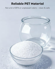 Pawfly clear round aquarium inside-view, crystal clarity for observing tiny swimmers.