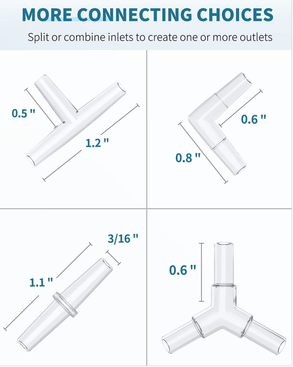 Pawfly Y-shaped connector splits airflow to multiple outlets in one setup.