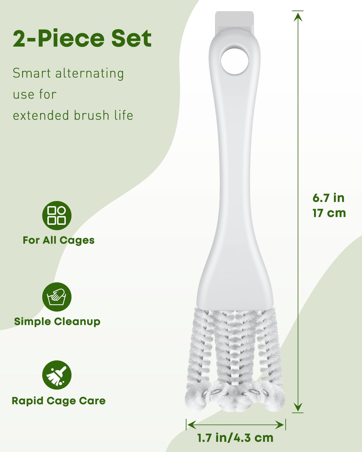Pawfly curved-head cleaner showing reach into perches and corners.