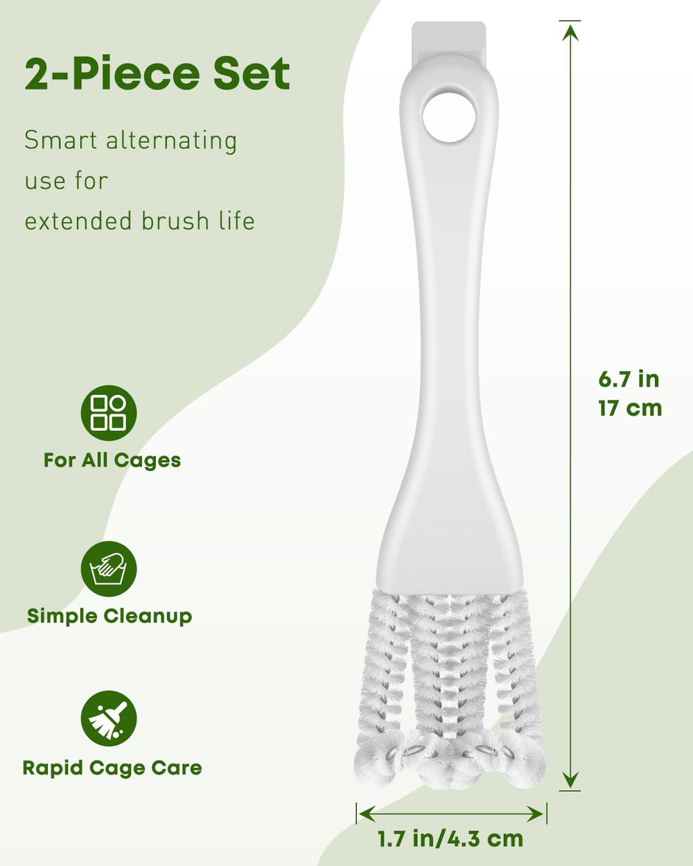 Pawfly curved-head cleaner showing reach into perches and corners.