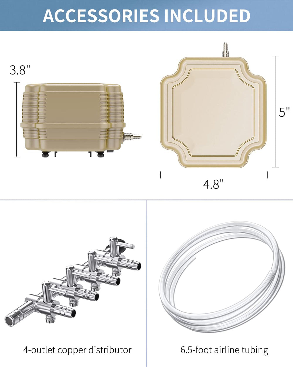 Pawfly dwc aquarium air pump setup for efficient root oxygenation