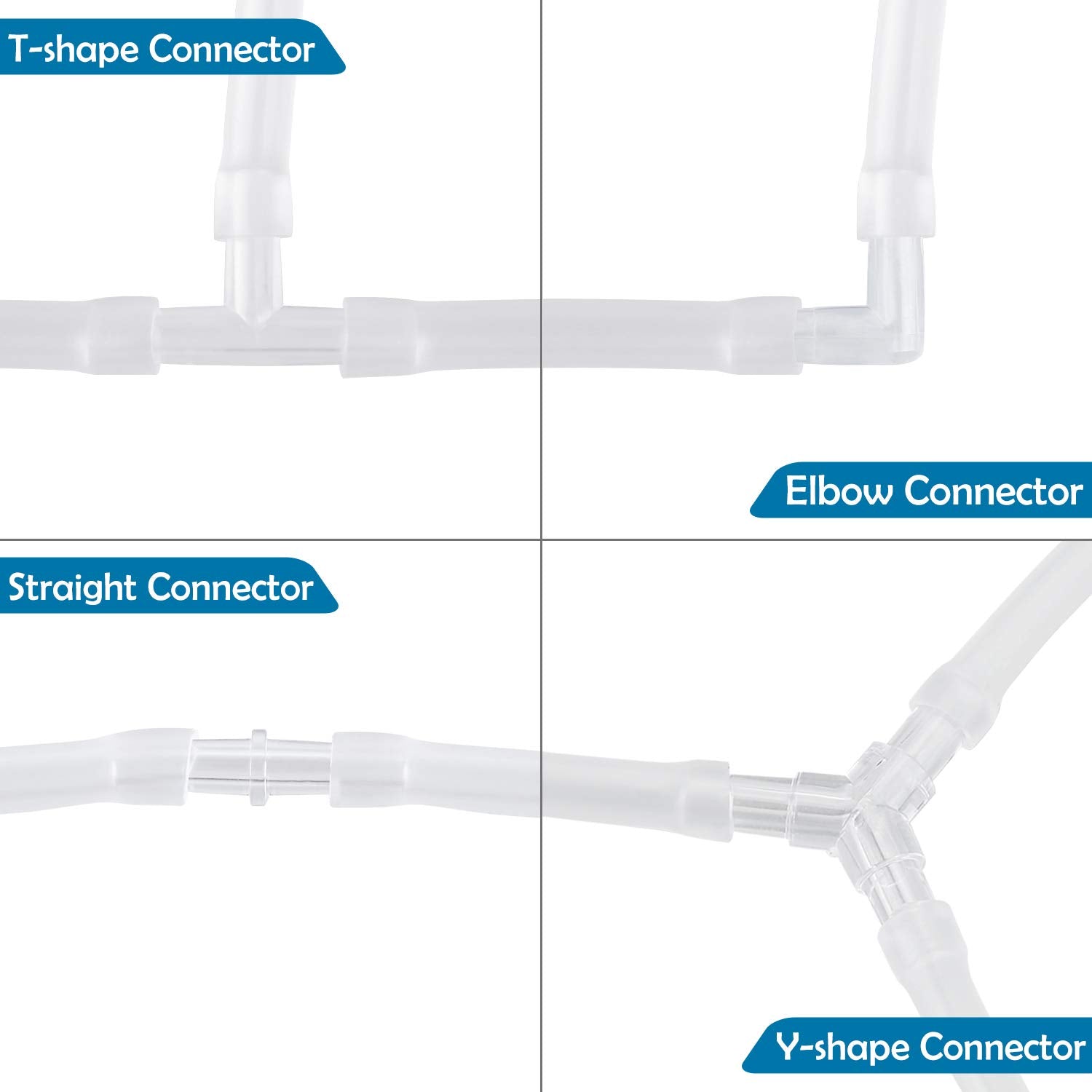 Pawfly elbow airline connector enabling 90-degree turns in tubing for compact placements.