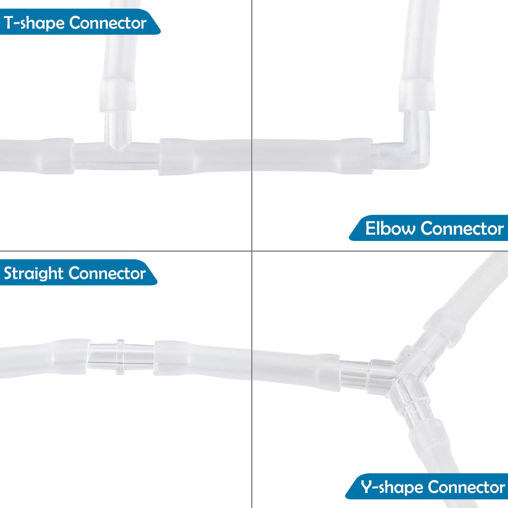 Pawfly elbow airline connector enabling 90-degree turns in tubing for compact placements.