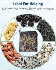 Pawfly filter bag material closeup showing durable polyester mesh