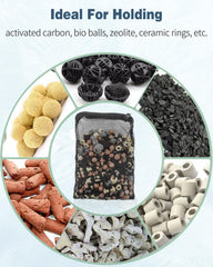 Pawfly filter media bag holds activated carbon securely for clearer water.