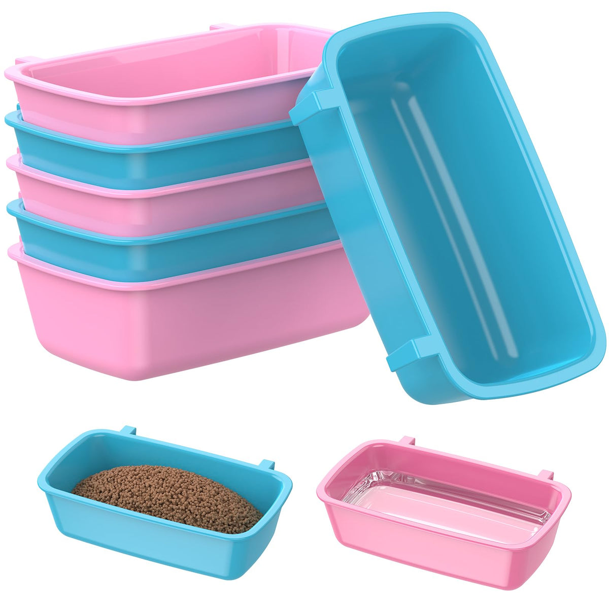 Pawfly hanging feeder 6pc package for organized pet meals.