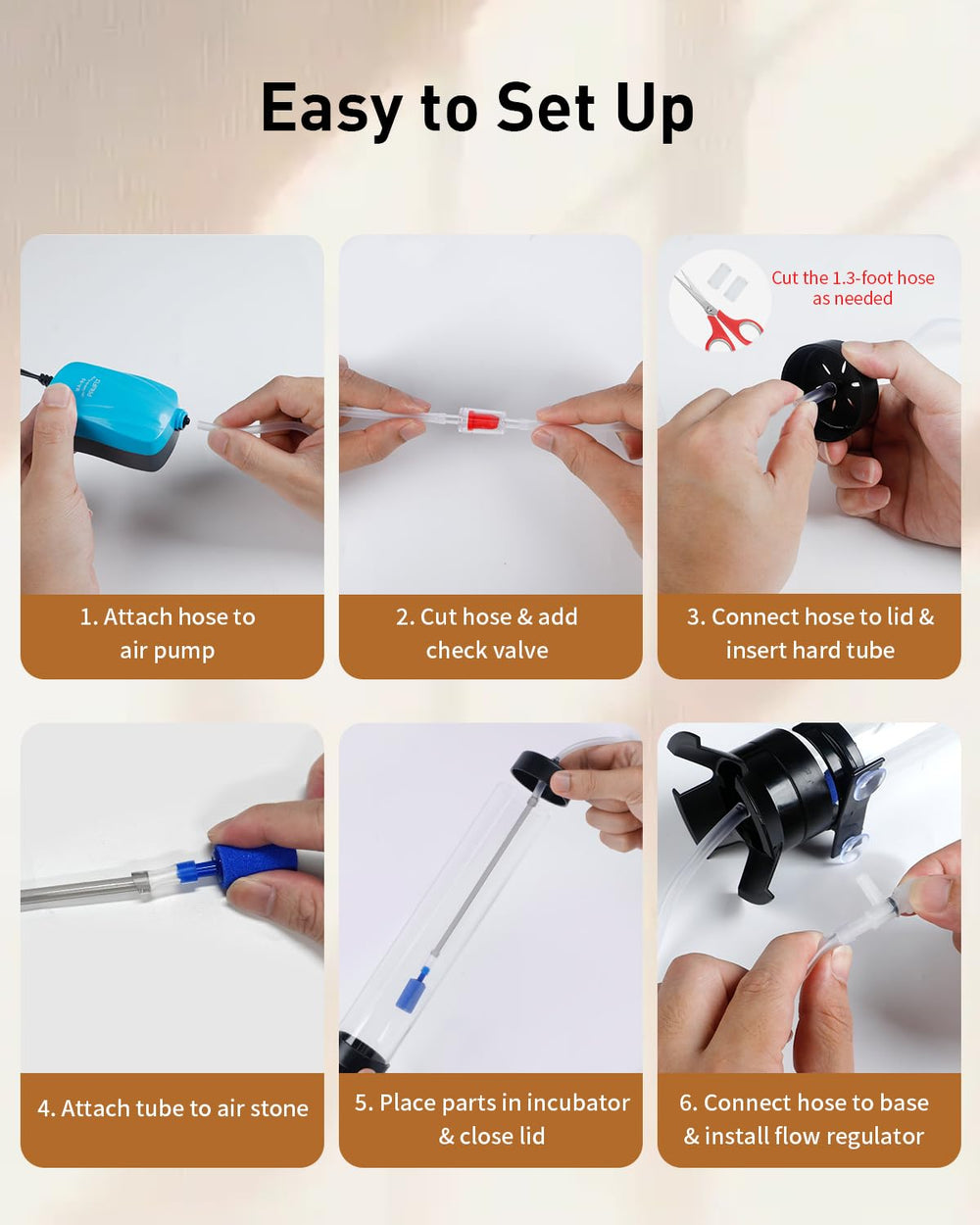 Pawfly Hoses 3.3 ft and 1.3 ft flexible, easy setup.