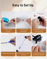 Pawfly Hoses 3.3 ft and 1.3 ft flexible, easy setup.
