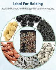 Pawfly mesh bag filled with media ready for efficient tank filtration