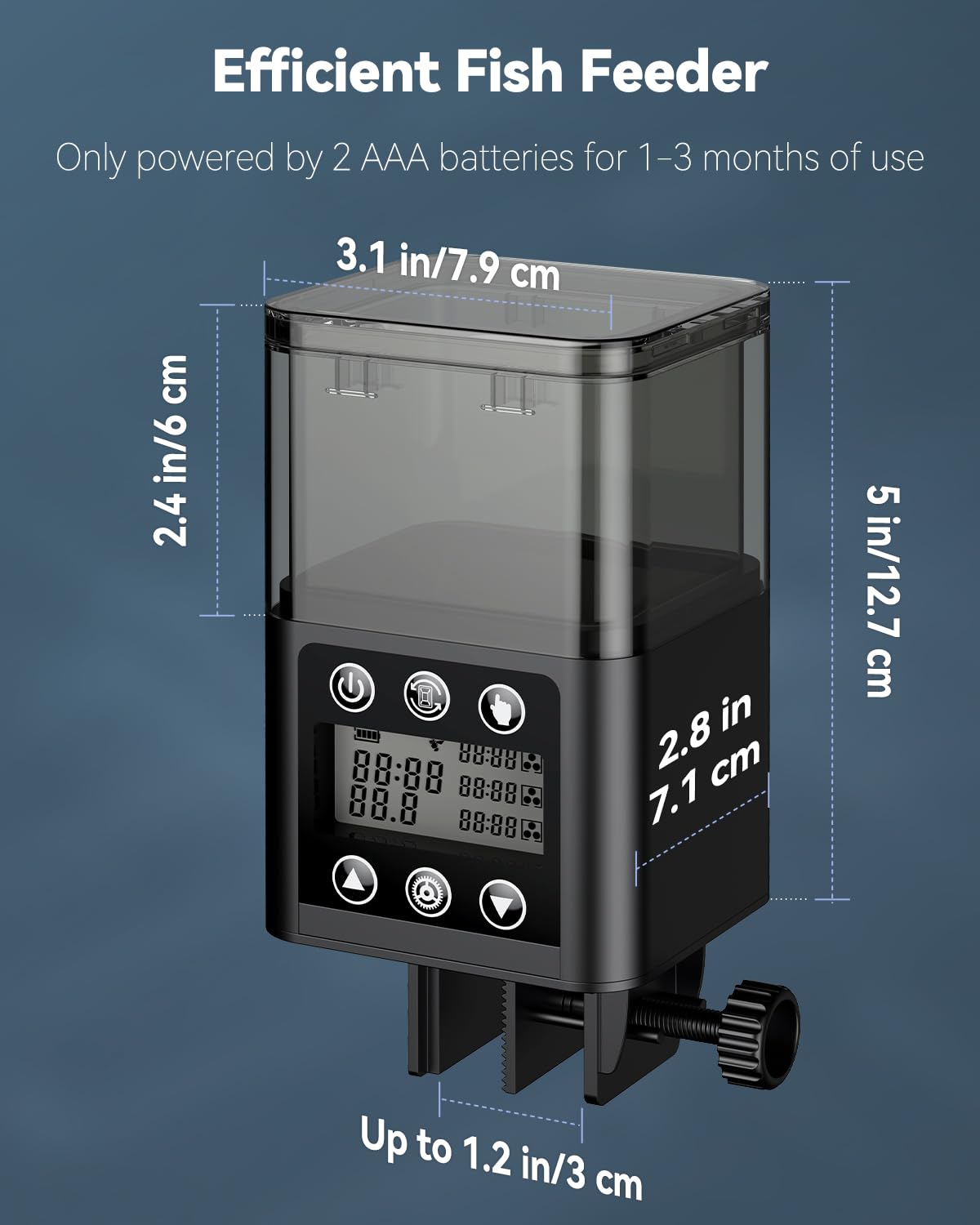 Pawfly-mounted feeder on tank wall demonstrates easy installation