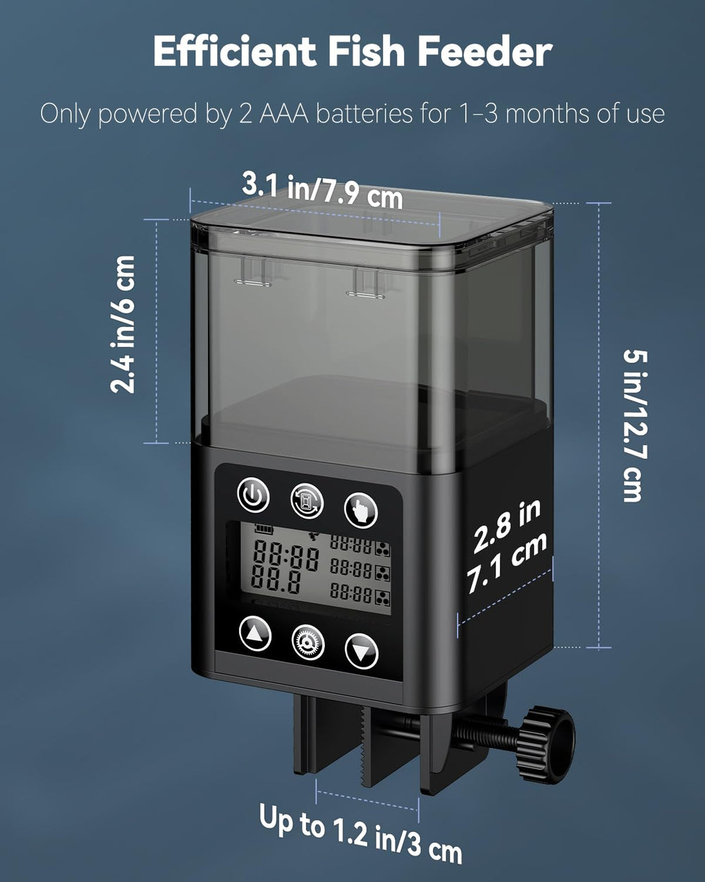 Pawfly-mounted feeder on tank wall demonstrates easy installation