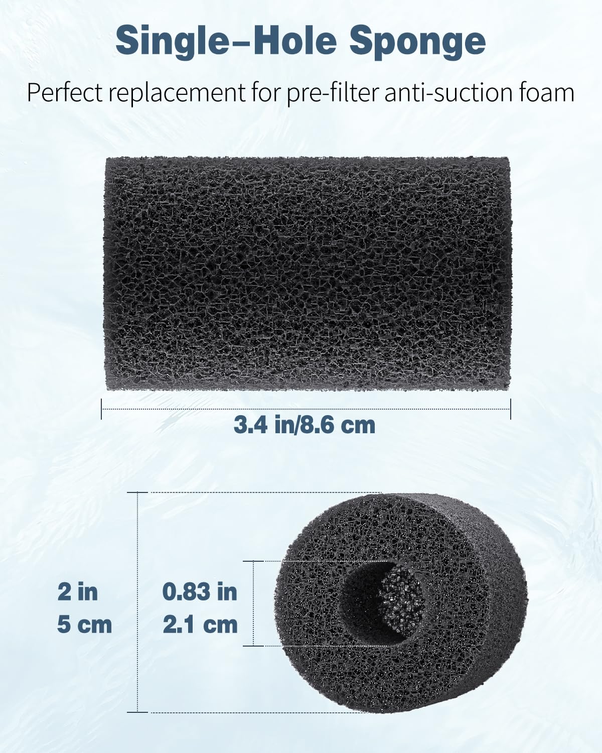 Pawfly pre-filter sponge attaches to water inlet for safe filter use