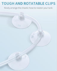 Pawfly rotatable clip shows adjustable tubing position for flexible aquarium setup.