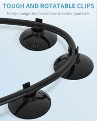 Pawfly rotatable tubing clip lets you adjust aeration tubing angle.