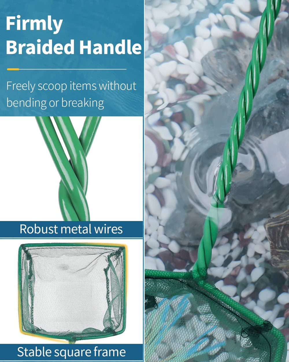 Pawfly small-fish-transfer-net helps safely catch aquarium residents without stress.