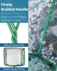 Pawfly small-fish-transfer-net helps safely catch aquarium residents without stress.