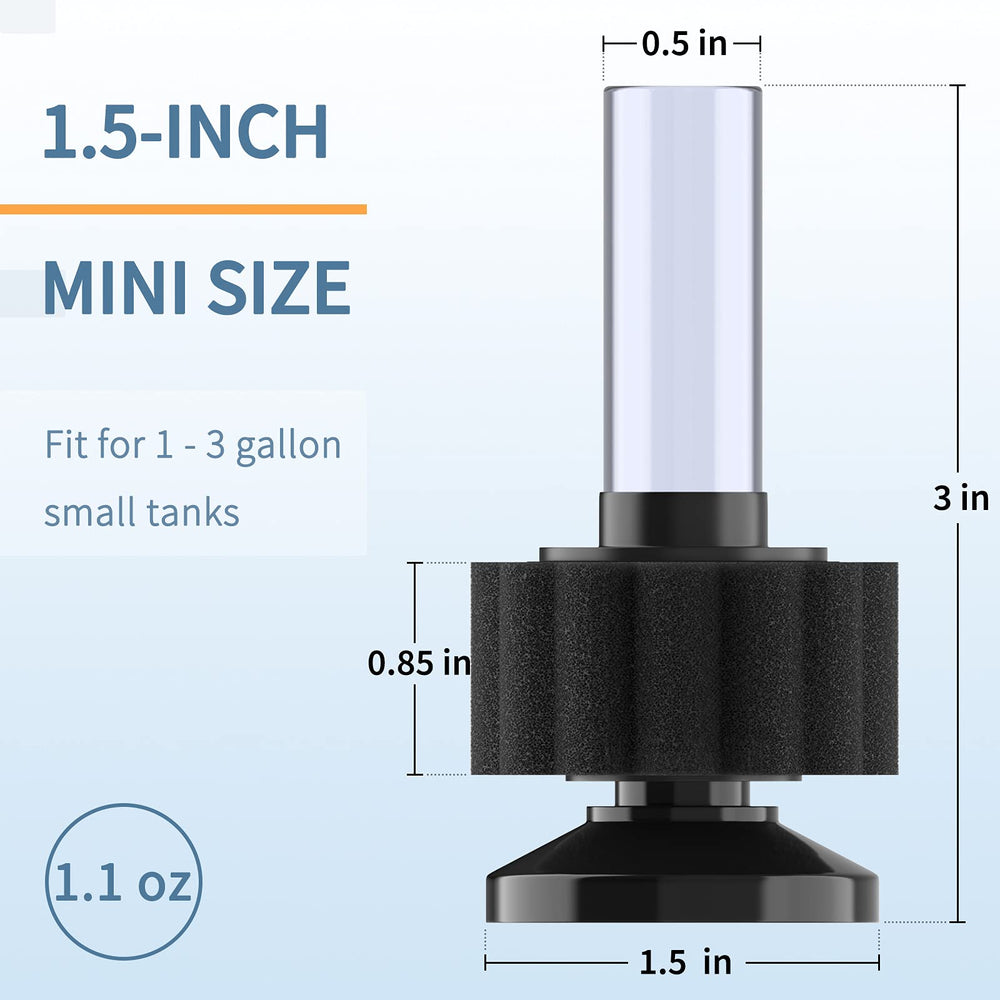Pawfly small tank 3-gallon fit showcasing compact filter size in nano habitat.