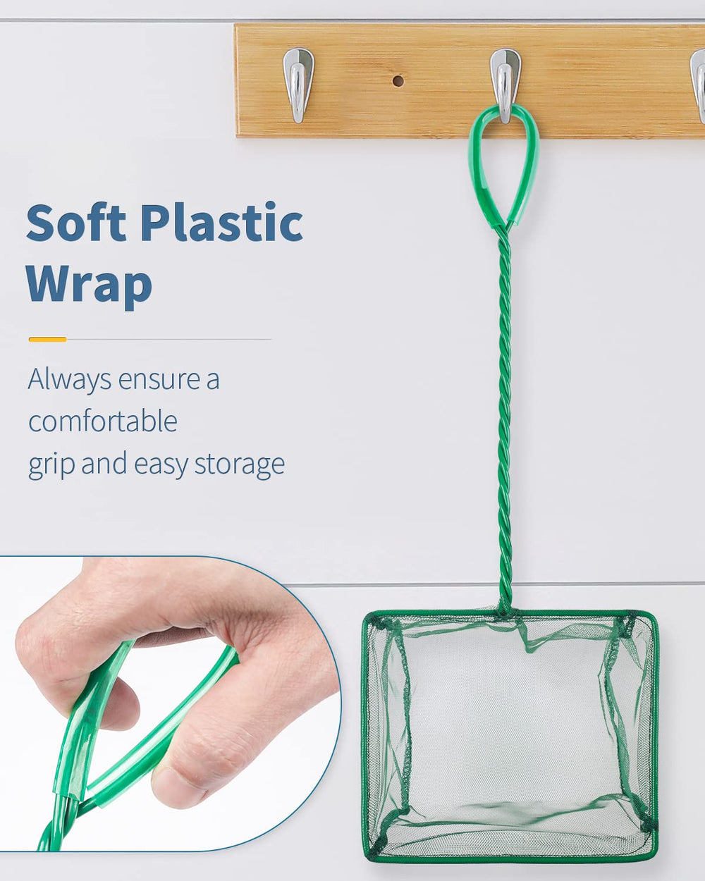 Pawfly small tank transfer net for safe fish handling in ponds