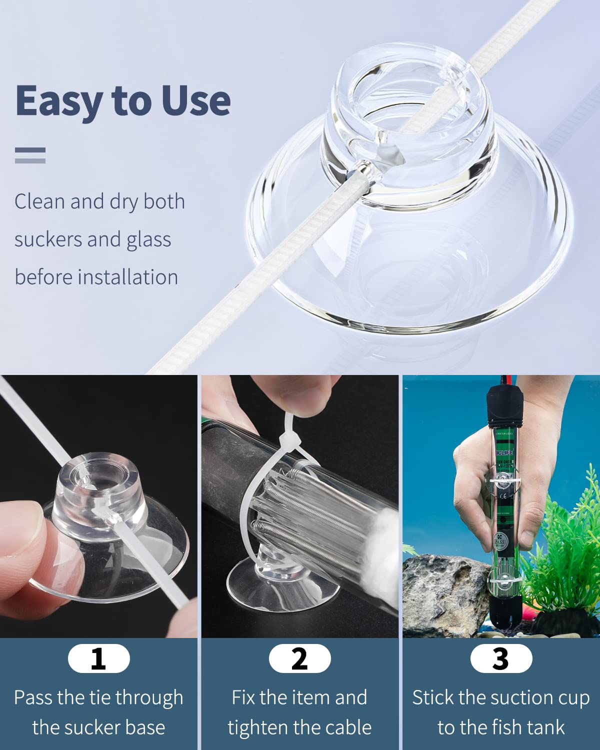 Pawfly clear suction cups on glass securely attach lightweight decor.