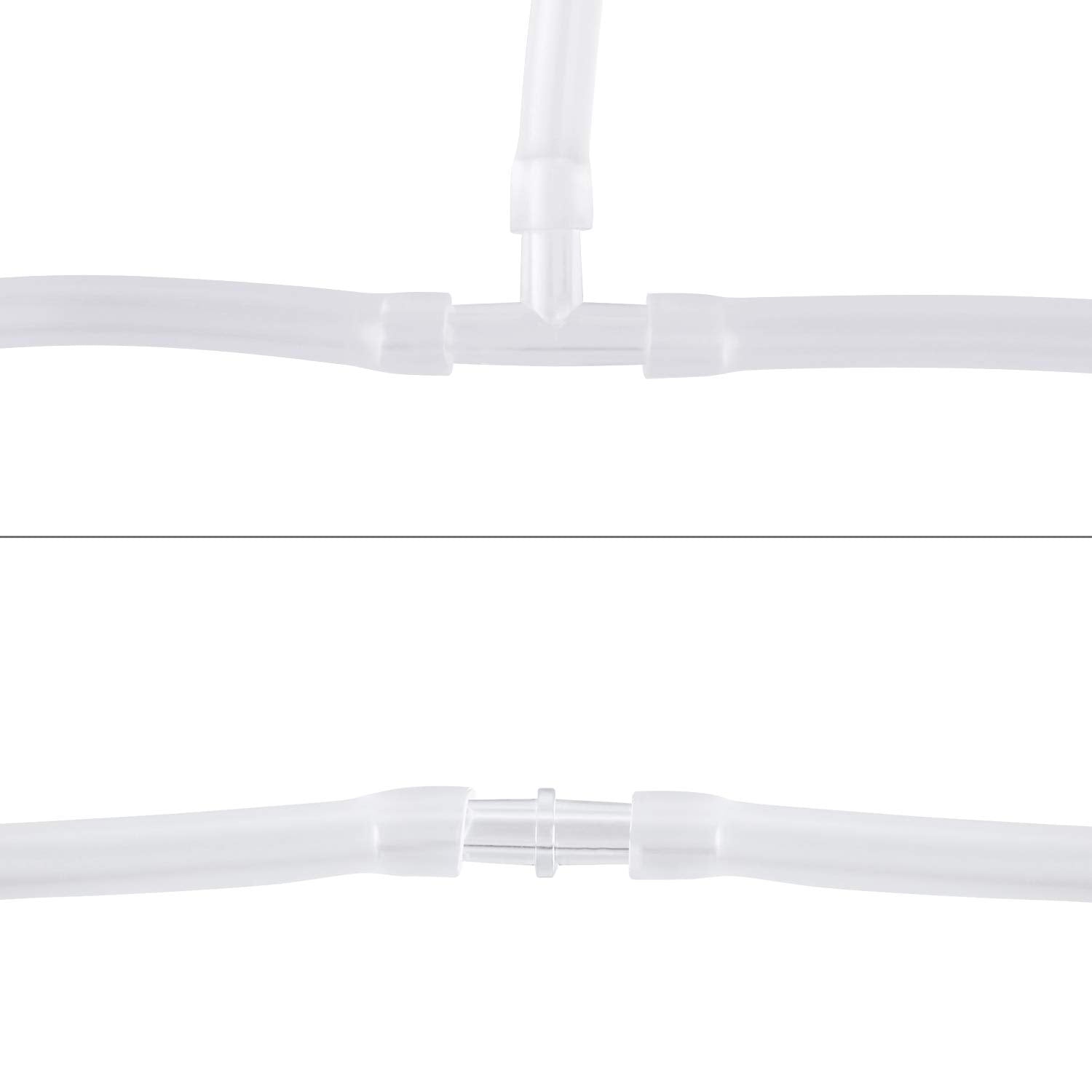 Pawfly T-connectors and straight connectors for flexible tubing setups for diverse aeration layouts.