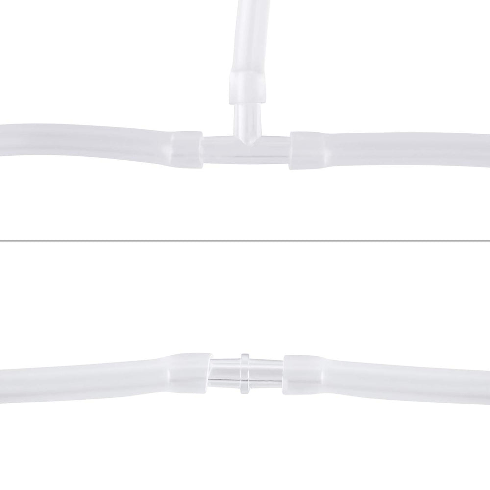 Pawfly T-connectors and straight connectors for flexible tubing setups for diverse aeration layouts.