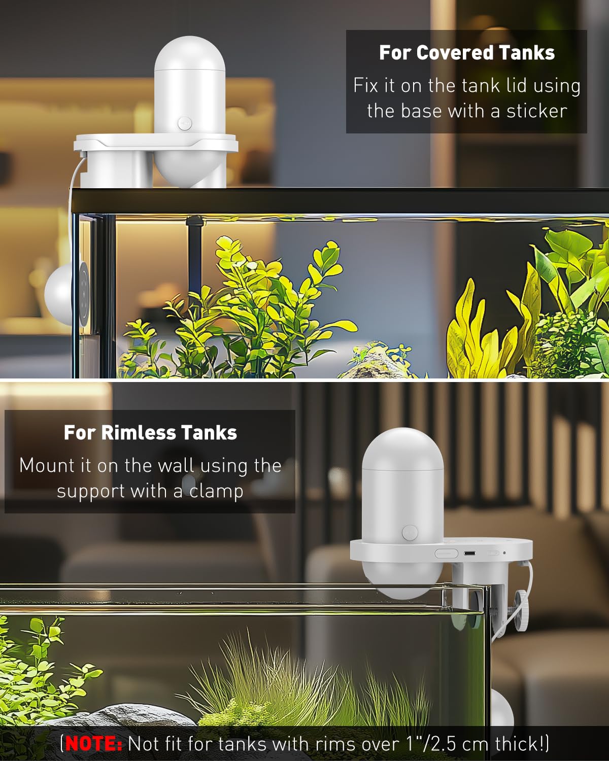 Pawfly WiFi automatic fish feeder lid attachment for secure, reliable operation