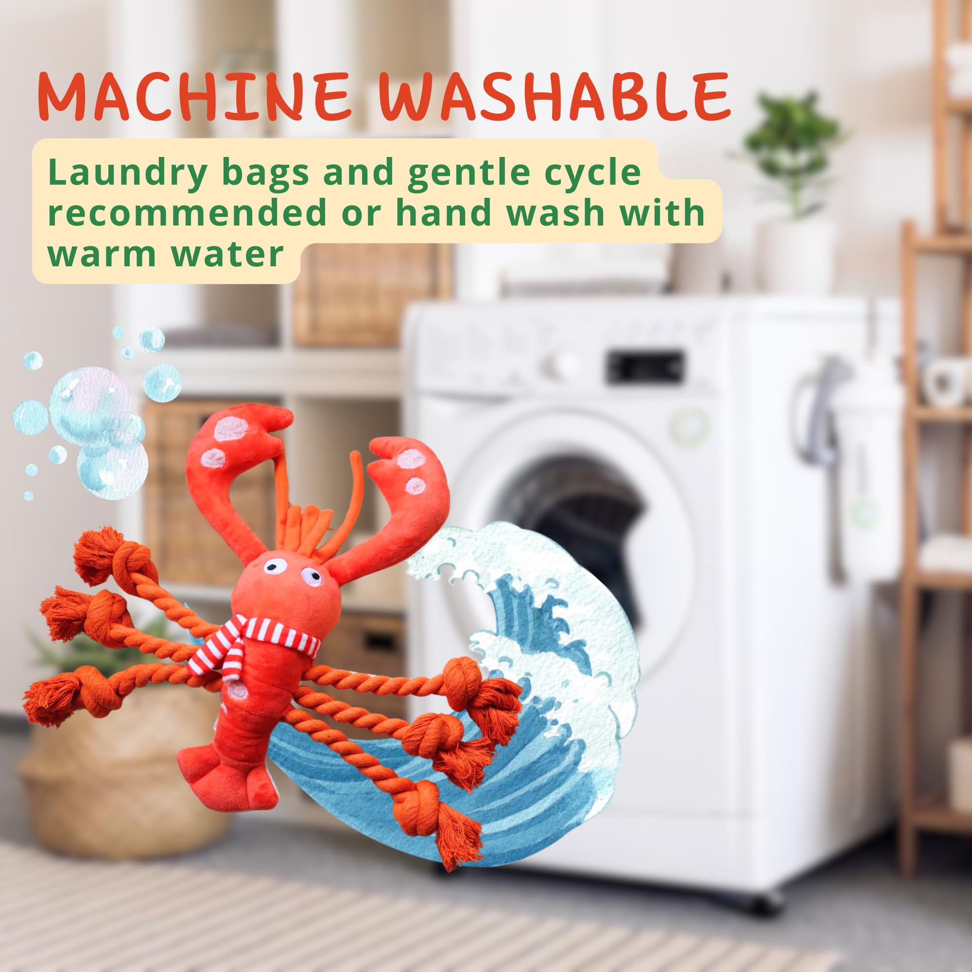 Pawfoo Lab lobster toy teeth cleaning through active chewing during play