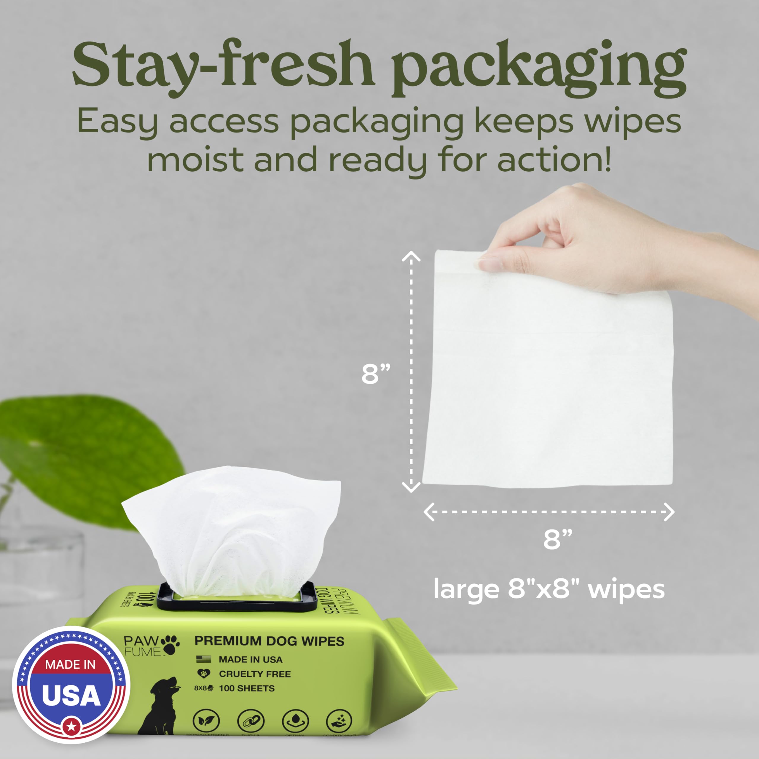 Pawfume paw wipes on the go for quick post-walk cleanups.