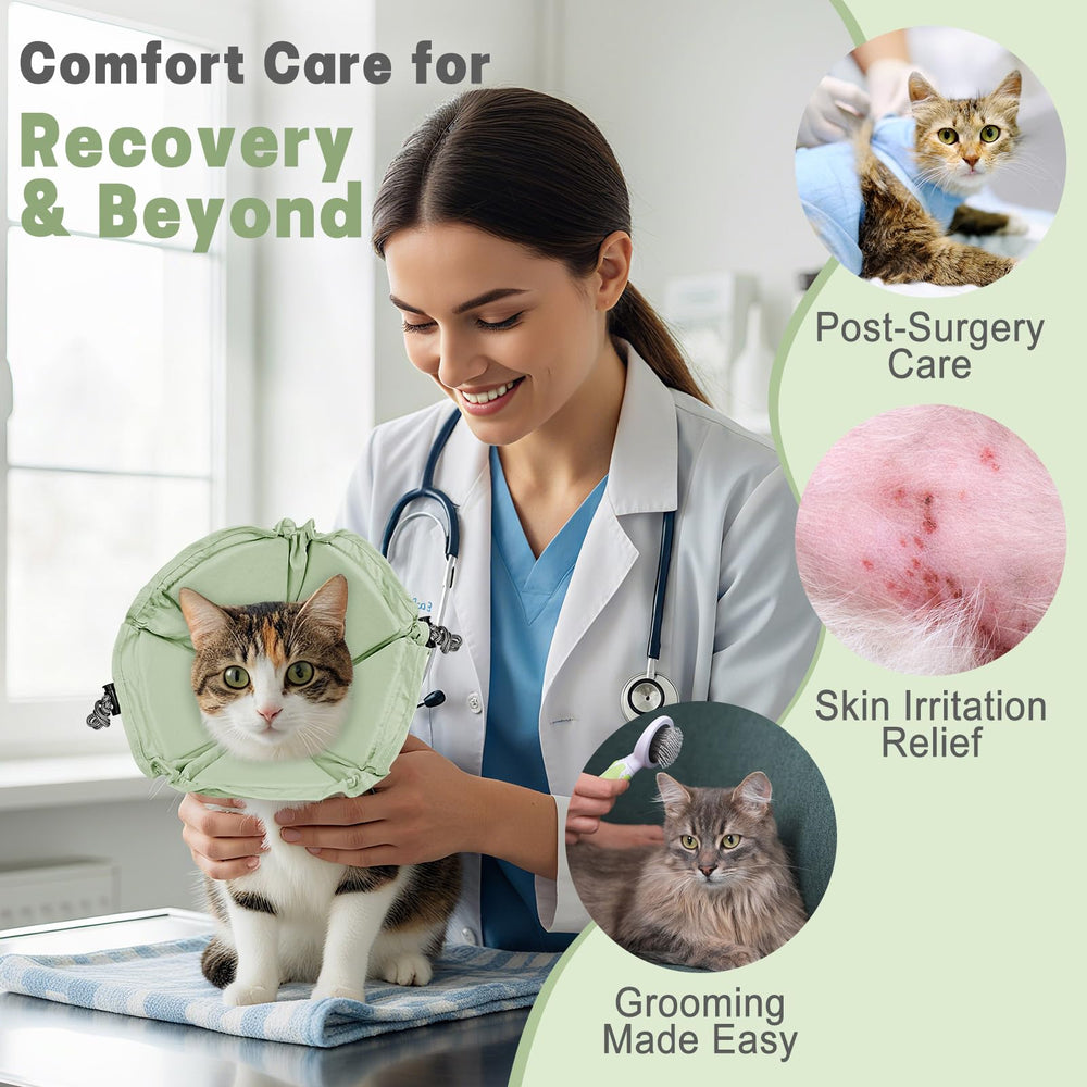 Pawfun cat cone soft breathable lining reduces irritation while worn.