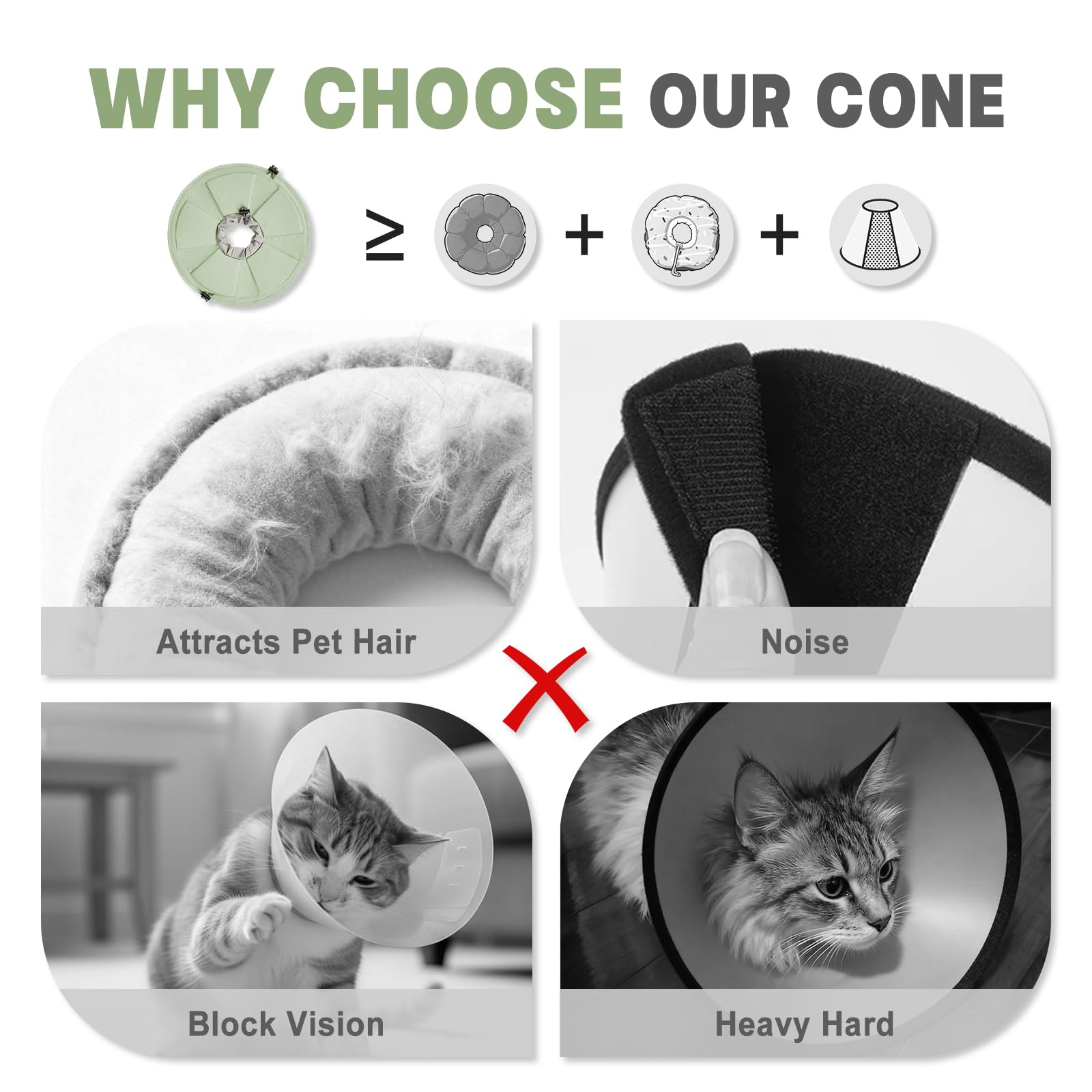 Pawfun cat cone soft drawstring closure ensures secure, customizable fit.