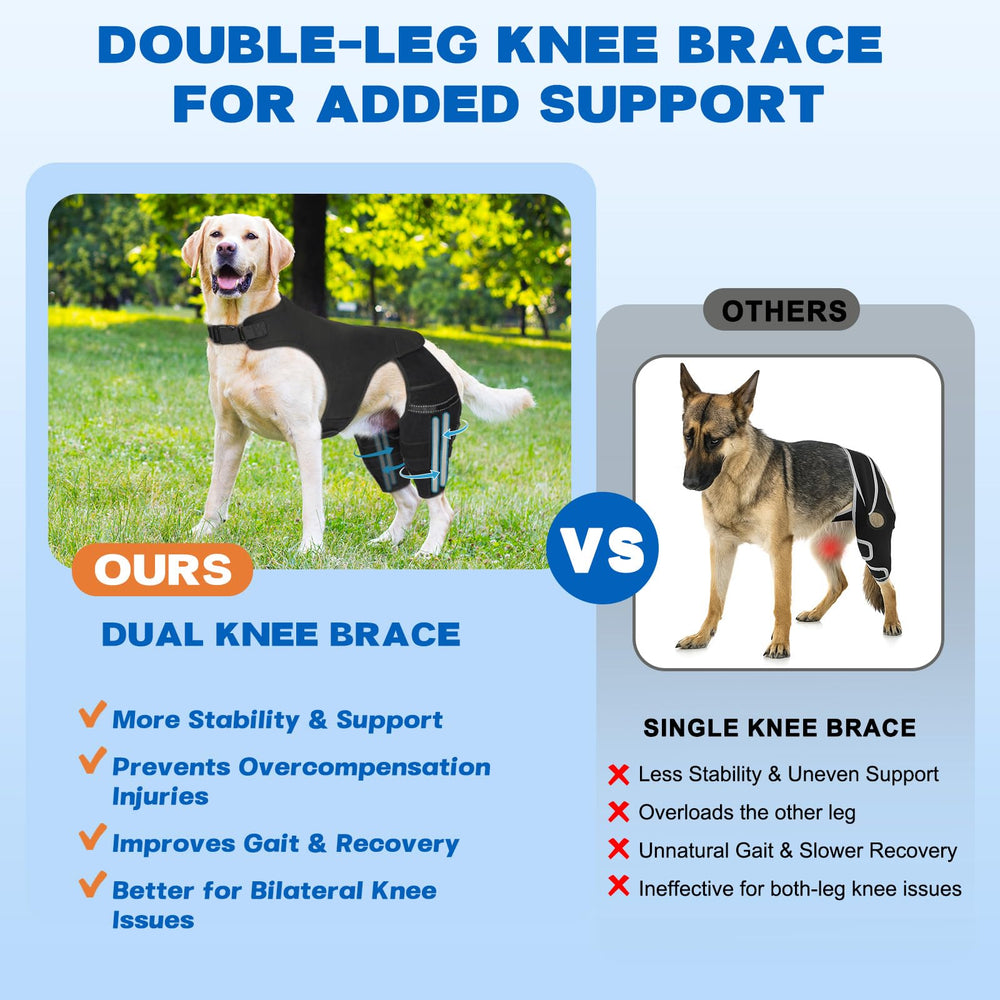 Pawfun dog knee brace buckle-strap enables quick, secure fitting.