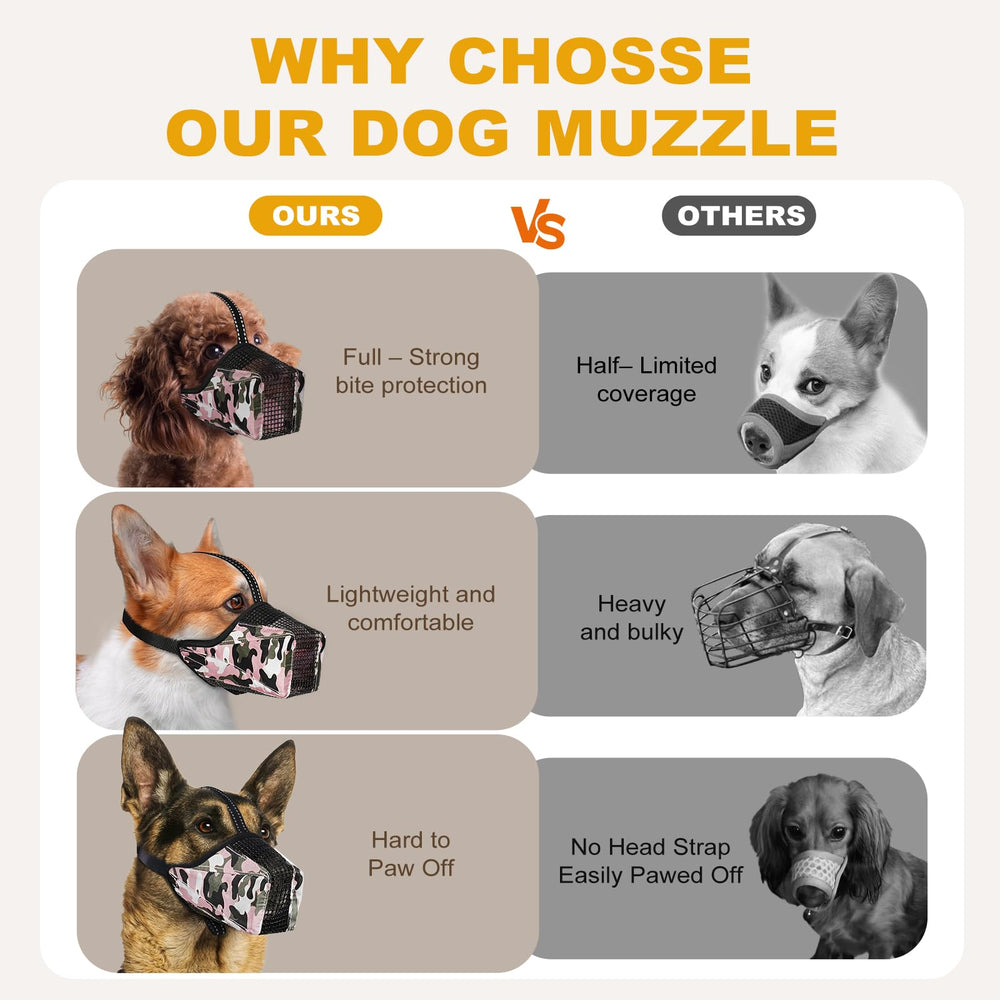Pawfun Mesh Dog Muzzle in pink demonstrates comfortable, everyday wear.