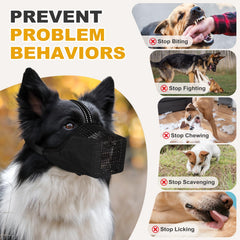 Pawfun reinforced nylon dog muzzle emphasizes daily-use durability.