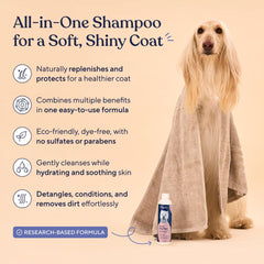 Pawfy anti-itch shampoo lather shot showing creamy foam