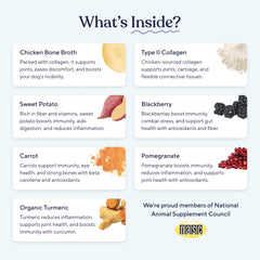 Pawfy Bone Broth meal-serve shown for dogs, illustrating joint-supporting nourishment.