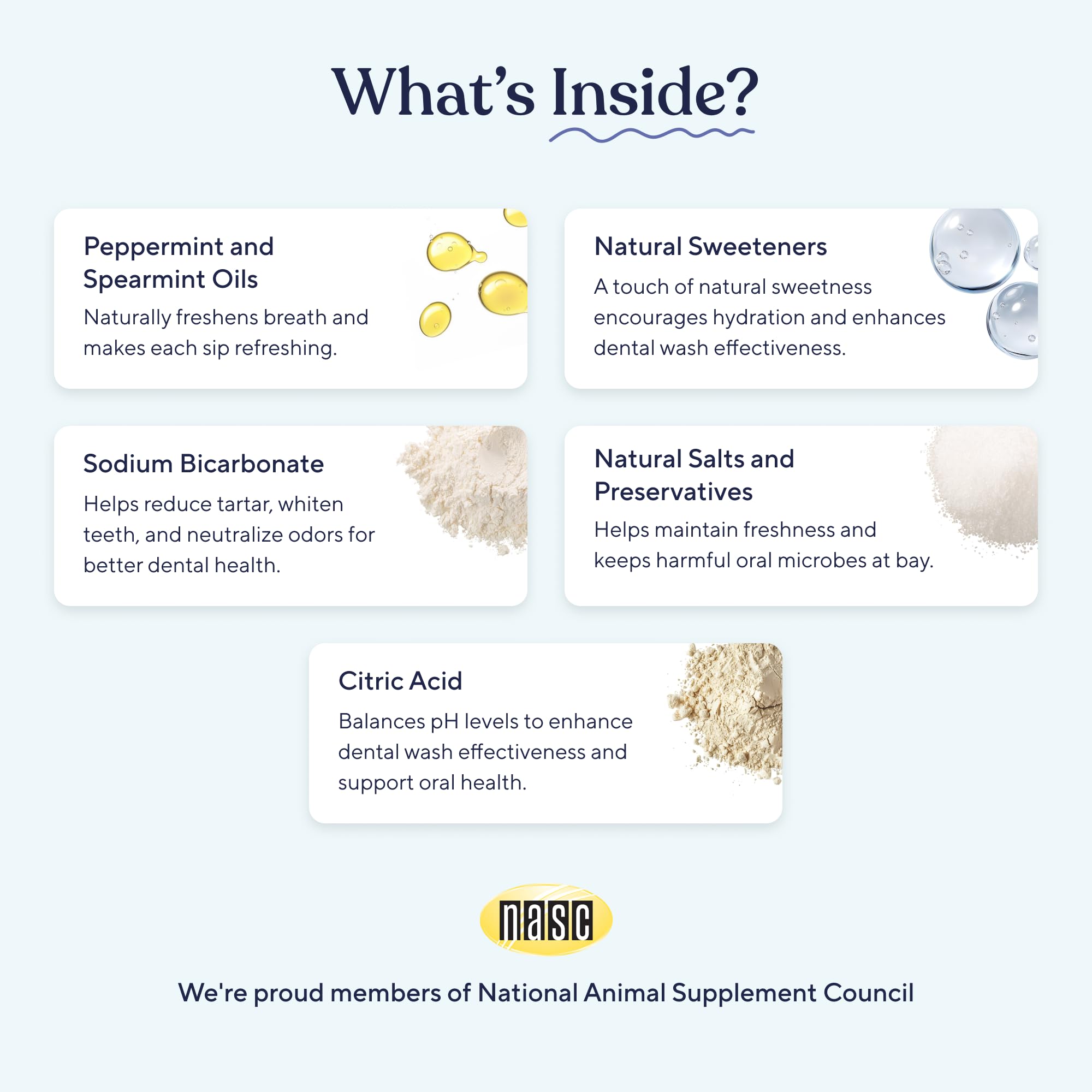 Pawfy dental care formula packaging highlights pet-safe ingredients for gentle oral support