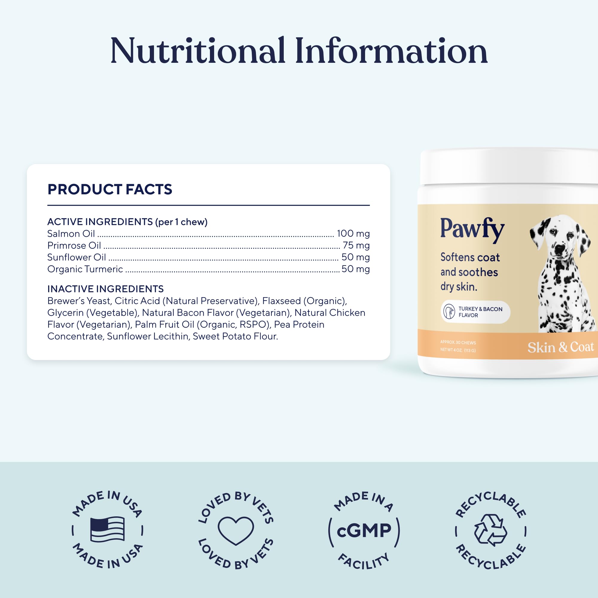 Pawfy seasonal-allergy-support-chews helps dogs during seasonal changes.