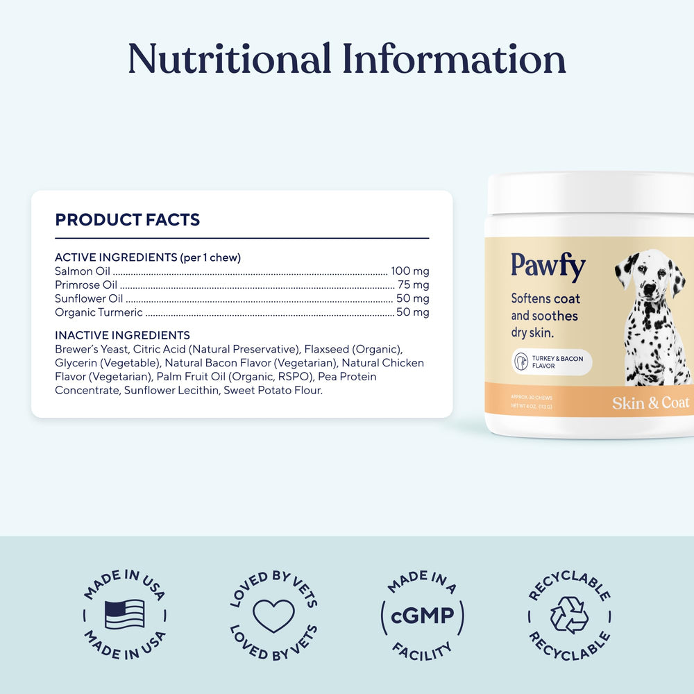 Pawfy seasonal-allergy-support-chews helps dogs during seasonal changes.