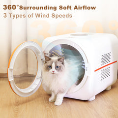 PawGalaxy Pet Dryer Box touch-control panel enables precise temperature control.