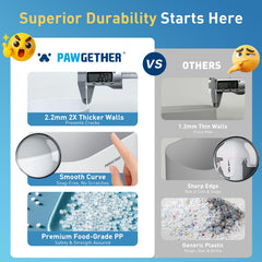 PAWGETHER Gravity Feeder anti-slip bottom keeps the feeder stable.