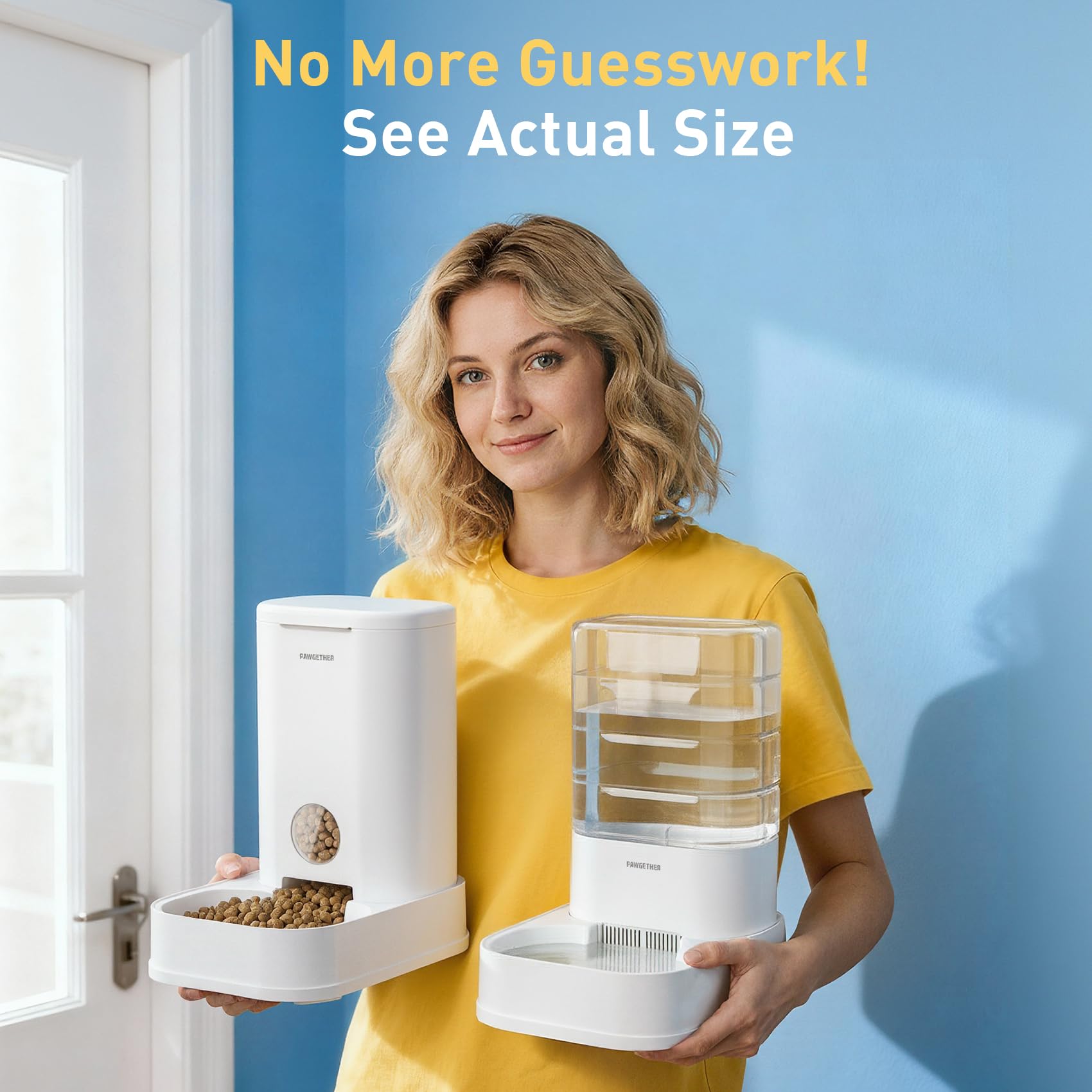 PAWGETHER Gravity Feeder food-grade PP material ensures safe feeding.