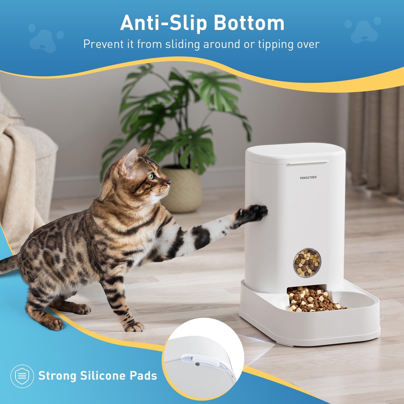 PAWGETHER Gravity Feeder vacation-friendly design for trips and busy days.