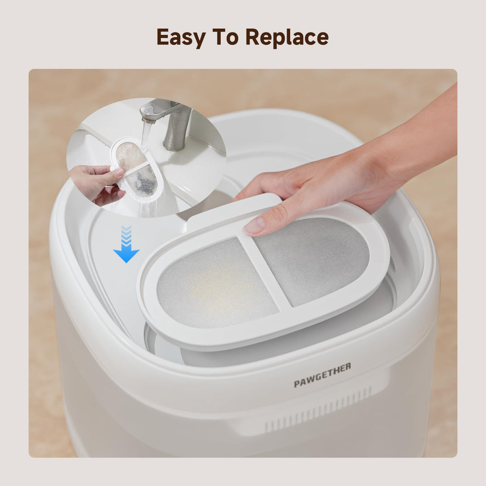 PAWGETHER soak-before-use detail highlights pre-use washing steps.