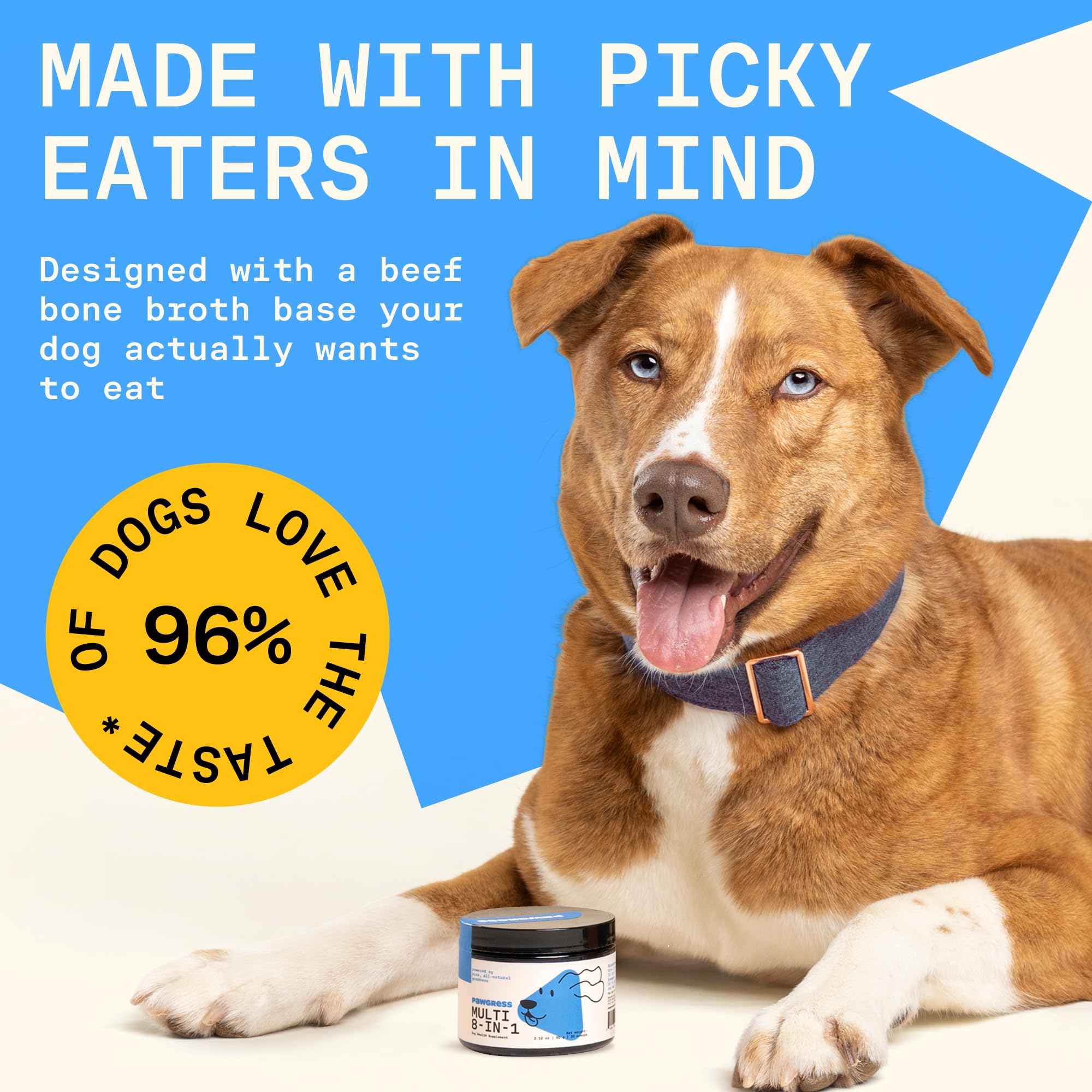 PAWGRESS camu-camu dog vitamin powder conveys vitamin C-rich vitality and immune resilience.
