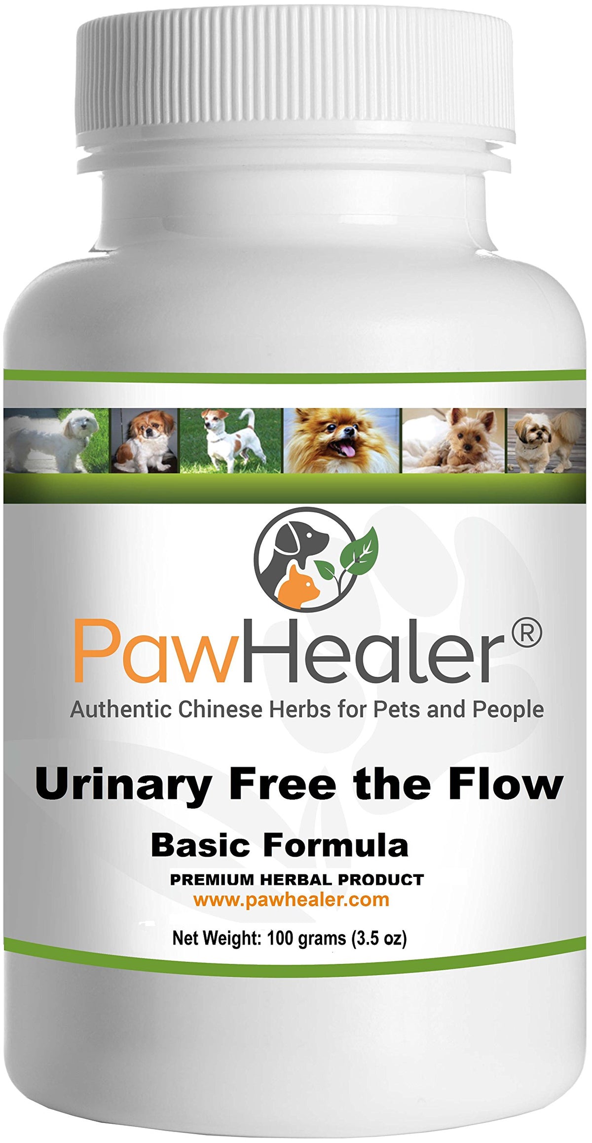 PawHealer bottle and powder for dogs, easy urinary support