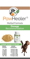 PawHealer powder with scoop, convenient dosing for dog-friendly urinary support