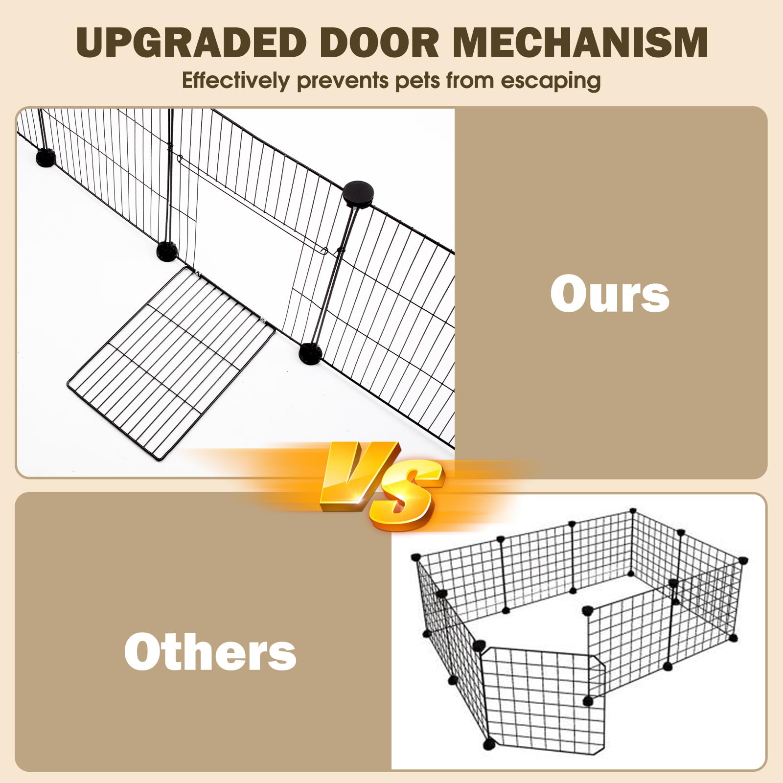 PAWING 0.5-inch mesh spacing keeps small pets safe while remaining visible.