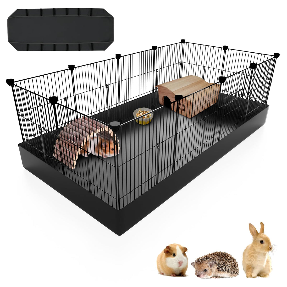 PAWING 12-panels playpen assembly demonstrates quick setup for safe indoor or outdoor play.