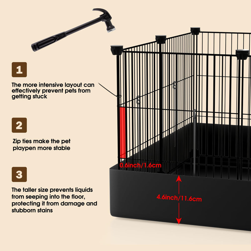 PAWING built-in door provides easy access and supervision during play.